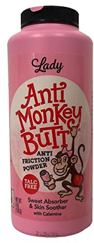 Anti Monkey Butt Women’s Body Powder - Talc-Free, Sweat Absorbing, & Anti-Chafing Formula - All-Day Comfort & Protection - 6 oz