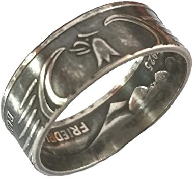 Münzring 5 Mark 1975 Friedrich Ebert Silber 625er Größe 54 bis 72