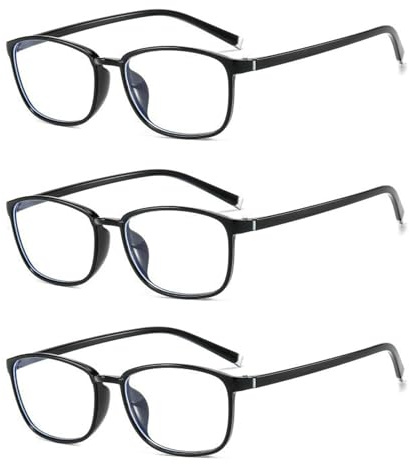Suertree Blaulichtfilter Lesebrille 3 Pack Computerbrille Sehhilfe PC Gaming UV Blaues Blockiert Brillen Damen Herren 1.5X
