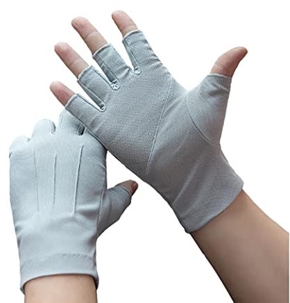 Sonne UV-Schutz Handschuhe Halbfinger Radfahren Fahrhandschuhe für Herren Damen rutschfeste Atmungsaktive Sonnenschutzhandschuhe für das Training Laufen Radfahren Fahren