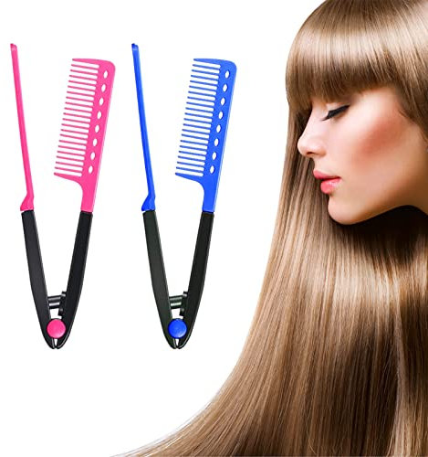 Peigne à cheveux V, lissage, brosse pliable V, usage domestique et salon de bricolage, Butyeak