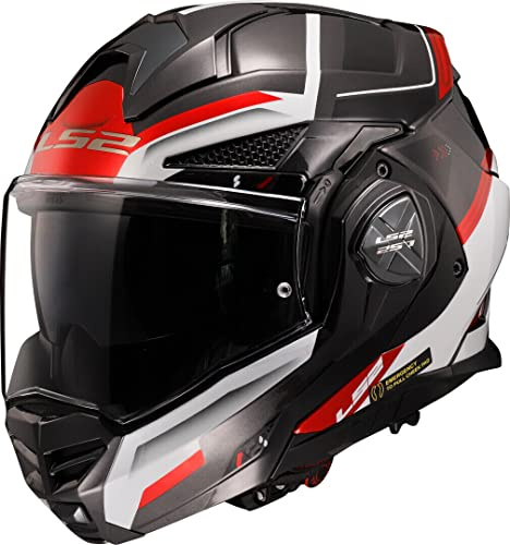 LS2, klapphelme Motorrad ADVANT X Spectrum Black White red, XXXL