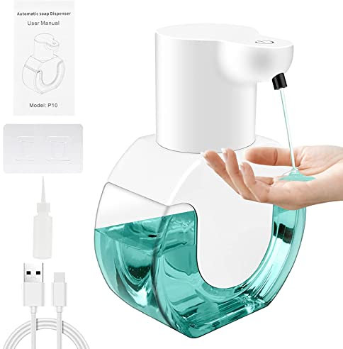 Automatic Soap Dispenser 420ml Electric Soap Dispenser, Touchless Hand Soap Dispenser Usb 4 Levels Asjustable Liquid Soap Dispenser, Hand Wash Dispenser For Kitchen Bathroom Hotel (Liquid) White