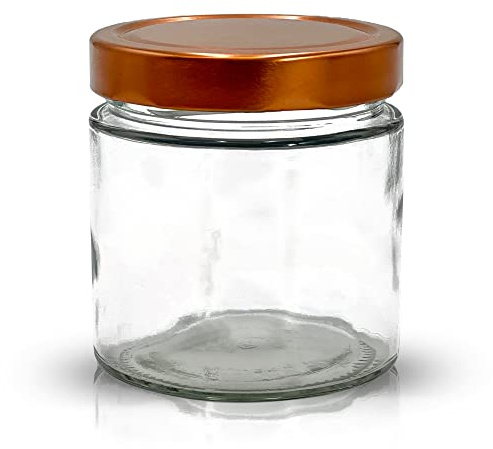 Apoidea – Honiggläser 500g mit DEEP Twistoff Deckel in Kupfer 91 Stück/Honiggläser 500g mit Deckel/Honigglas und Einweckglas Deepglas/Hochwertige Honig Gläser für Ihren eigenen Honig