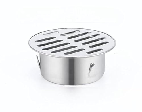 Siphon De Sol Rond en Acier Inoxydable, Grille De Goutte, Filtre Anti-Encrassement, Outils De Maison pour Balcon, Cour,Siphon De Sol pour Toit, Terrasse, Jardin ExtéRieur (ø75 mm)