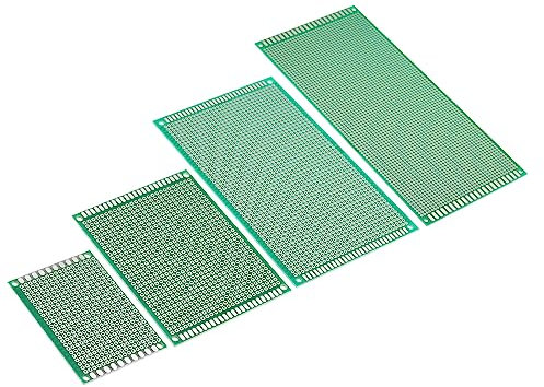 PATIKIL PCB Board Circuit, 11 Pcs Prototype Perfboard Solder Boards for DIY Soldering and Electronic Project Circuit Boards Solderable Breadboard, Green