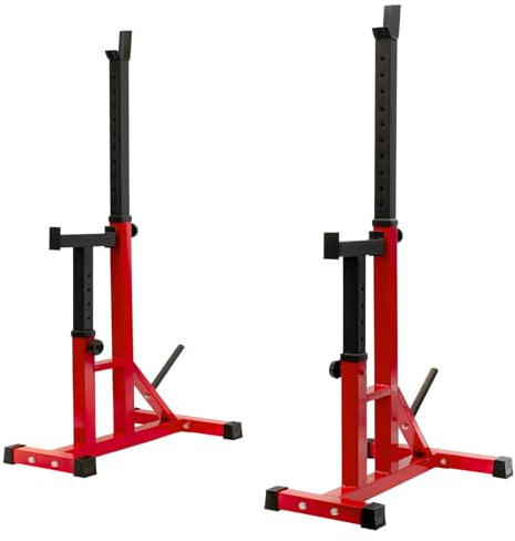 ALLINLIFE Rack Musculación,Soporte Sentadillas Ajustable,Soporte Barra Pesas Multifuncional,Estante de Sentadillas con Soporte para Pesas,Soporte Estante Barra Levantamiento Pesas Gimnasio MAX 250KG