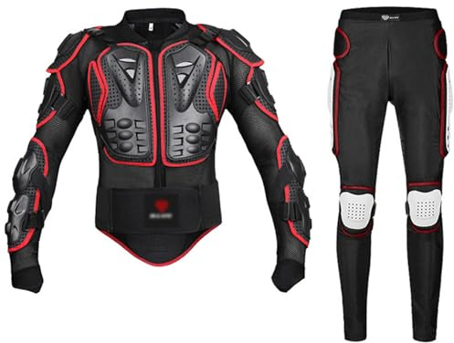 Kcolic Motorradjacke, Ganzkörperpanzer, Brustschutz, Dirt Bike-Ausrüstung Für Herren, Motorradausrüstung, Motorrad-Rüstung, Motocross, MTB, Racing, Off-Road D,2XL.