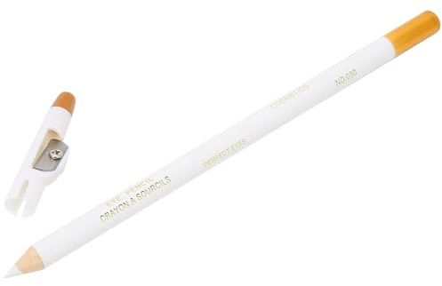 Beard Pencil, Premium Barber Pencil Beard Shaper with Built in Sharpener Hairline Razor Trace Pencils Beard Beard and Hairline, Professional Shaping Tool for Men (White)