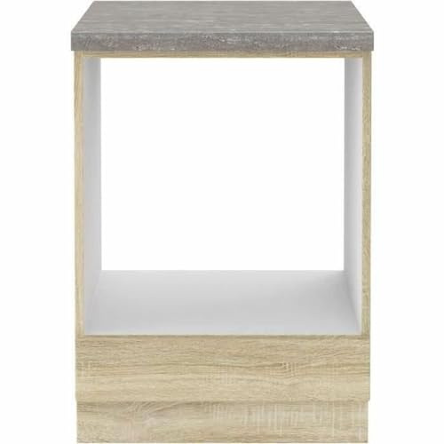 BigBuy Home Lassen Backofenschrank, Eiche, 60 x 51,6 x 85 cm