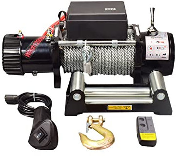 CCKUHN Motorhebebühne, elektrische Hebemaschine, 2000 lbs, Feldrettung, 12 V, 24 V, Turbowinde, an Bord, hydraulische Windenmaschine, elektrische Winde für Fabriken, Lager, BAU (1 4500 lb