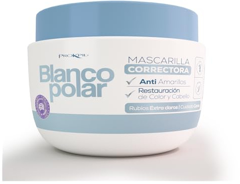 Prokpil Corrective Mask Polar White Extra Light and Gray Blonde Hair | White Polar Restaurador De Color y Canas Colombia (11.8oz-350ml)