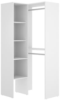 Vente-unique - Guardaroba angolare L79 cm Bianco - FERDINAND