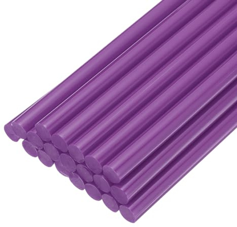 QUARKZMAN 20 Stück Heißklebesticks 7mm x 200mm Heißklebepistole Sticks Lila, Glue Stick Heißkleber Klebesticks Heißklebestifte Klebestifte Bastelklebestifte für DIY Reparieren