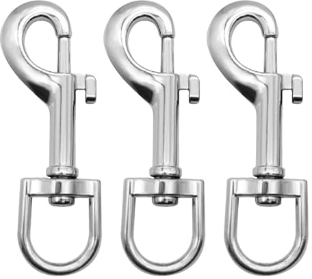 3 Pcs Dog Lead Hook, Swivel Snap Hooks, Heavy Duty Dog Lead Clip Clasp 360° Trigger Clip Zinc Alloy Lobster Claw Clasps for Dogs Leash Webbing Collar