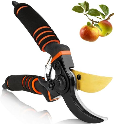 Forbici da giardinaggio professionale in lega di titanio, forbici da giardinaggio, forbici da giardino, forbici da taglio laterale, ramo, siepe e forbici da giardinaggio floreale