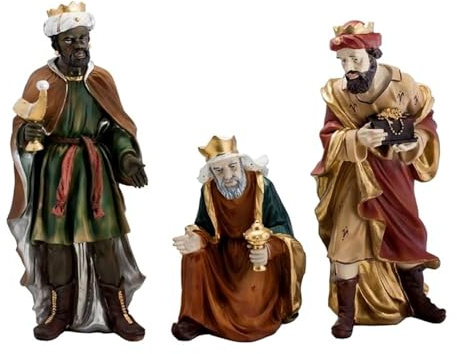 Misterio Nacimiento figura Reyes Magos 3 piezas 40 cm. Belén imagen resina