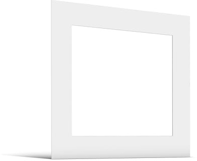 JUNOMI® Passepartout 50x50 cm Außenmaß für Bildformat 40x40 cm, Reinweiß