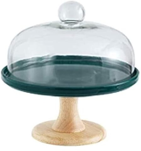 GZSLKSCD Alzata per Dolci con Coperchio a Cupola, Vassoio per Esposizione di Caramelle, Piatto da Portata per Frutta, Piatto da Dessert, Vassoio per Torte