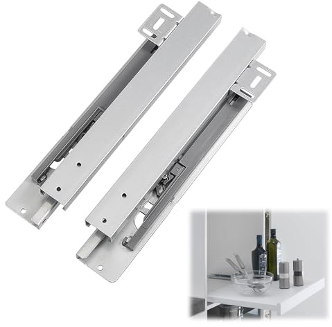 Schwerlastauszug Bodenmontage Schubladenschienen, 1 Paar 350 mm