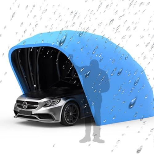 Tenda da garage pieghevole per auto, semi-automatica, resistente, portatile, con serratura, per protezione automatica contro tutte le condizioni atmosferiche