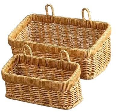 Frutero Cestas de mimbre for almacenamiento de frutas, cesta tejida colgante for pared, organizador de artículos diversos for aperitivos y frutas, cestas de Picnic hechas a mano, cesta de mimbre Cesta