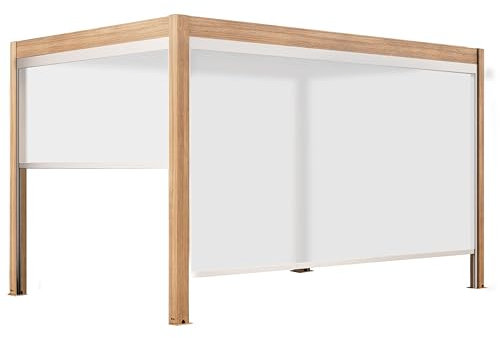 Oviala Pergola bioclimática autopropulsada iluminada 3x4m y 2 persianas