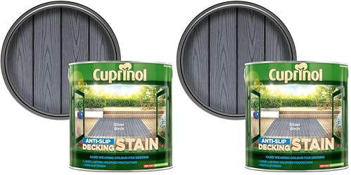 Cuprinol UTDSSB25L Anti Slip Decking Stain Silver Birch 2.5 Litre (Pack of 2)