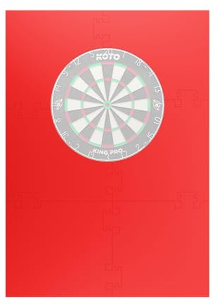 KOTO – Protector de Dardos 4 Piezas Cuadrado (12 cm) Rojo, Protección de Pared Económica y Duradera, Evita Daños en Paredes y Puntas de Dardos