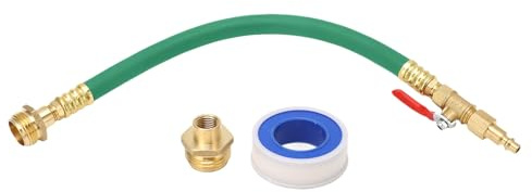 NutriEss RV winterizing kit Quick Connect Plug Shut Off Valve air Compressor Adapter Black for RVs Boats s Sprinkler Systems (Green)
