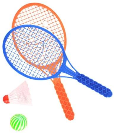 Ensemble de raquettes de tennis pour tout-petits - Pour le développement précoce de la motricité, le jeu de groupe, le tennis et le badminton pour enfants - Jouet de sport polyvalent