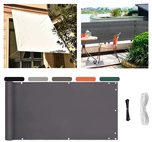 Balcony Opaque 105 x 850 cm - Weatherproof Sun Protection for Gardens Patios & Yards Easy-Care Rectangular Cladding UV Blocking Privacy Solution