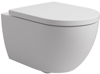 Wand-Hänge-WC Soho 3.0 Weiß Matt – Spülrandlos mit Tornado-Spülung, Nano-Easy-Clean-Oberfläche, Soft-Close WC-Sitz, wassersparend, inkl. Quick-Fix-Befestigung – Passend für gängige Vorwandsysteme