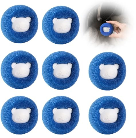 8x Tierhaarentferner Waschmaschine, Fusselbälle Waschmaschine Set, weich | Katzenhaarentferner Waschmaschine, Hundehaare Waschmaschine Tierhaar-Entferner, elastisches Material
