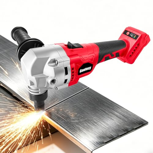 Grignoteuse en métal sans fil compatible avec batterie Makita 18 V, cisaille électrique sans balais 450 W avec 30 000 tr/min, tête de grignoteuse rotative à 360°, grignoteuse électrique pour acier