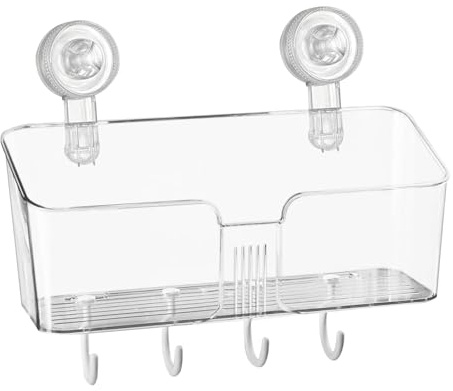 Badespielzeug-Organizer – Baby-Badespielzeug-Aufbewahrung | Badewannen-Spielzeugständerhalter | ABS, 29,7 9,7 12,5 Cm/11,69 3,82 4,92 Zoll, 351 G, Installation Ohne Stanzen, Mit Wandaufklebern