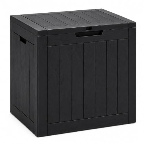 Koll Living Gartenbox Cubex 118 Liter Anthrazit Auflagenbox aus Kunststoff | 100% Wasserdichte Kissenbox | Pflegeleichte Garten Aufbewahrungsbox | L56 x B43 x H53 cm l Deckel belastbar bis 80 KG