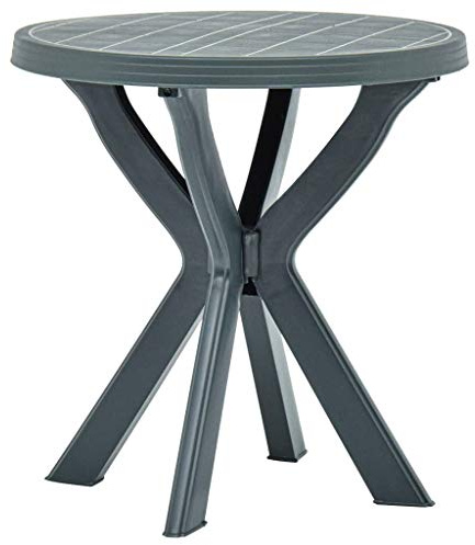 Runder Couchtisch für den Außenbereich, Made in Italy, 70 x 70 x 72 cm, Farbe Grün