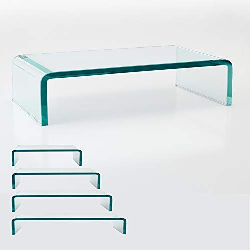 TV-Glasaufsatz Monitorerhöhung (B/T/H) 900x300x130mm