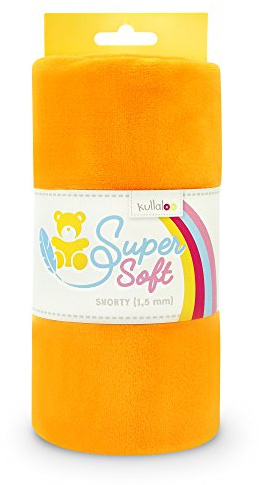 kullaloo Supermjukt plyschtyg Shorty i många färger – 1,5 mm lugglängd, EN 71-3 och EN 71-9 certifierad (orange)
