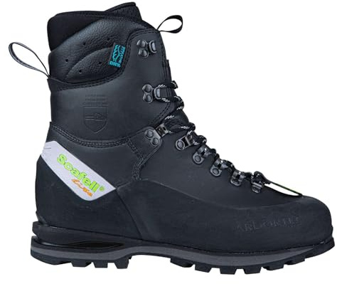 Arbortec Scafell Lite Botas de motosierra de cuero (negro) (clase 2), Black, 42 2/3 EU