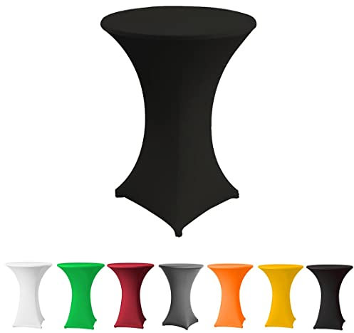 Babat Stehtischhusse Stretch Premium Qualität in Farbe schwarz und Durchmesser 80-85 für Bistrotisch/Stehtisch