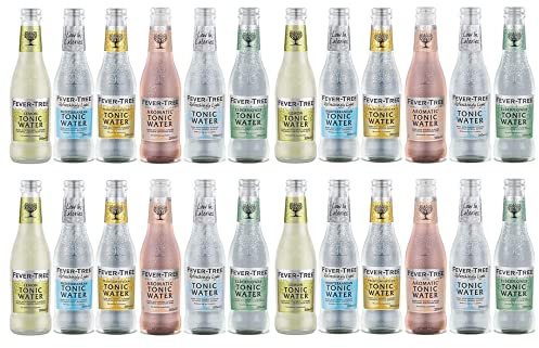 Fever Tree 24 Mixed Tonic Water Glass Bottles Set (200ml)