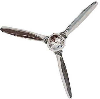 Wanddekoration SCREW III 80cm - silber - Metall Aluminium Propeller | Hochwertige Verarbeitung, Flugzeug-Design, Wohnaccessoire, für Wohnräume, Eyecatcher, Unikat, Abenteuer-Look, Nostalgie-Flair
