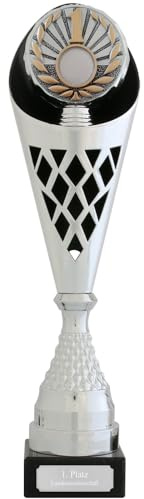 Pokal mit Zahl Platz 1 2 3 Serie VERDUN Trophäe silber groß mit Gravur