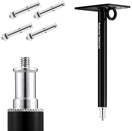 Selens Wall Ceiling Boom Arm Mount 28cm for Studio Camera with 1/4 Thread Screw Metal Plate Bracket Holder Stand Photography Photo Video Strobe Flash Light Ringlight Monolight