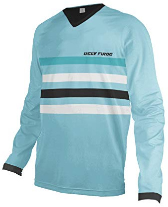 UGLY FROG Bike Wear Designs Element MX Jersey Shocker Schwarz Weiß Motocross Downhill Jersey Enduro Cross Motorrad MTB Kurz/Langarm Herren Bekleidung DEHerDownFT06