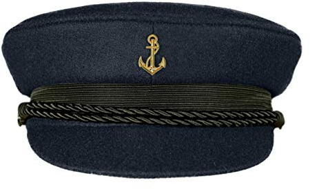 MADSea Elbsegler Premium Tuch mit Motivpin Anker goldfarben dunkelblau Pin