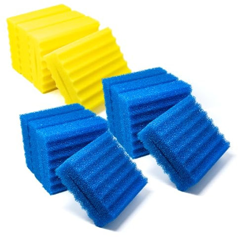 Pondlife Ersatzteil für CBF-Teichfilter - CBF-350C Ersatz-Filterschwämme 8X blau, 4X gelb