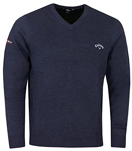 Callaway Golf Herren Ace Langarm V-Neck 12 Pullover - Marine - L